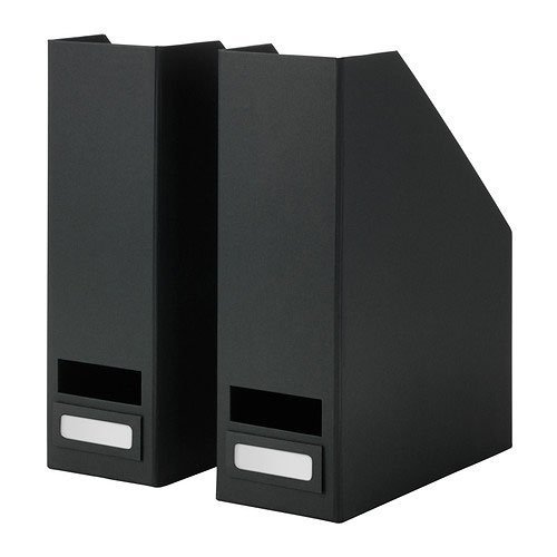 FLJ ２９冊　エフエルジェイ マガジン Black : Set of 2 Ikea Tjena Magazine File Organizer Storage Black